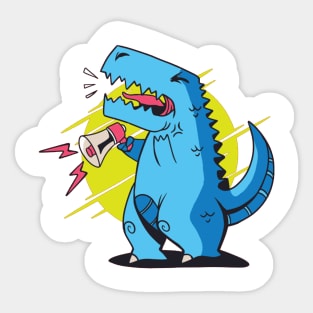 T-Rex With Megaphone Sticker